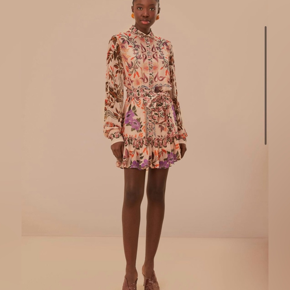 Farm Rio: Classic Nature Sand Mini Dress